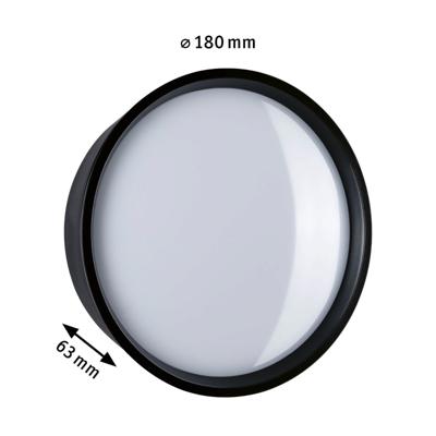 Paulmann Platomo schwarz 94696 Buitenlamp (wand) LED 14.5 W Zwart