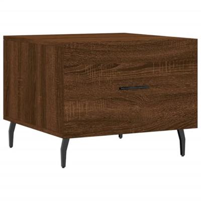 Salontafel 50x50x40 cm bewerkt hout bruin eikenkleur