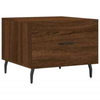 Salontafel 50x50x40 cm bewerkt hout bruin eikenkleur - thumbnail
