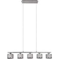 LED Hanglamp - Hangverlichting - Trion Arona - E14 Fitting - 5-lichts - Rechthoek - Chroom - Metaal - thumbnail