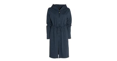 Seahorse jersey lounge badjas met ritssluiting en capuchon antraciet