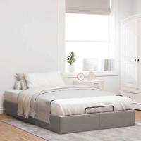 Bedframe zonder matras 120x200 cm stof taupe - thumbnail