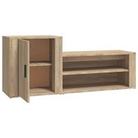 VidaXL Schoenenkast 130x35x54 cm bewerkt hout sonoma eikenkleurig - thumbnail