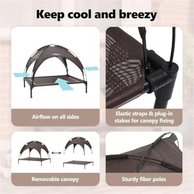 VidaXL Hondenbed bruin 104 x 86 x 84,5 cm staal