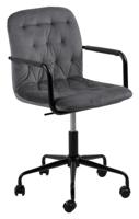 Bendt Bureaustoel 'Anky' Velvet, kleur Grijs - thumbnail