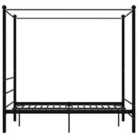 Hemelbedframe metaal zwart 120x200 cm - thumbnail
