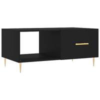 Salontafel 90x50x40 cm bewerkt hout zwart - thumbnail