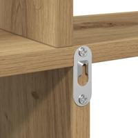 Wandschap 80x15x78,5 cm bewerkt hout artisanaal eikenkleurig - thumbnail