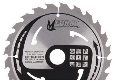 Makita Cirkelzaagblad voor Hout | Mforce | Ø 210mm Asgat 30mm 24T - B-08078 Makita Cirkelzaagblad voor Hout | Mforce | Ø 210mm Asgat 30mm 24T - B-08078