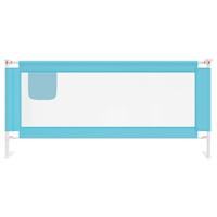 VidaXL Bedhekje peuter 200x25 cm stof blauw - thumbnail