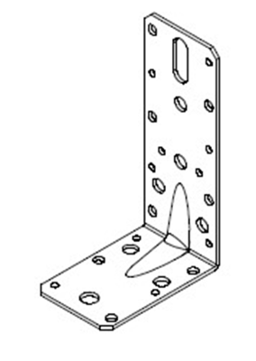 Waelbers Hoekanker m/ril 90x150x60mm zwart - 10 Stuk(s) - 490417.05