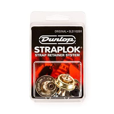 Dunlop SLS1102BR Straplok Strap Retainers Original Messing