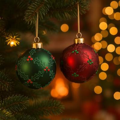 Kerstbal glas d8 cm a2 II Decoris - Decoris