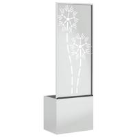 VidaXL Tuin privacy screen bloemen zilver 50 x 32 x 150 cm - thumbnail