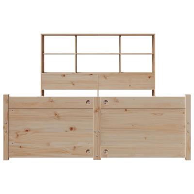 Bed met boekenkast zonder matras massief grenenhout 140x200 cm - thumbnail