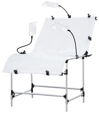 BRESSER BR-PT103 Foto Opnametafel 100x200cm met 3 LED lampen