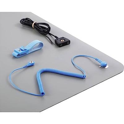 TRU COMPONENTS ESD-bureaumatset Grijs (l x b x h) 900 x 610 x 2 mm Incl. aardingskabel, Incl. aardingsarmband, Incl. verbindingskabel TRU COMPONENTS ESD-bureaumatset Grijs (l x b x h) 900 x 610 x 2 mm Incl. aardingskabel, Incl. aardingsarmband, Incl. verbindingskabel