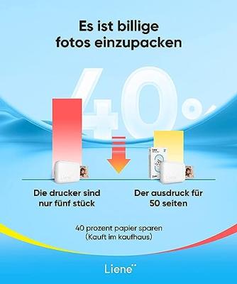 Liene Pearl Fotoprinter Printresolutie: 313 x 400 dpi Papierformaat (max.): 50 x 76 mm