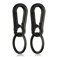 Sleutelhanger Gunmetal Karabijnhaak - Set van 2 stuks - thumbnail