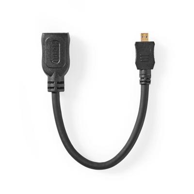 High Speed HDMI-Kabel met Ethernet | HDMI-Connector | HDMI Micro-Ingang | 0,2 m | Zwart