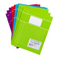 10 A5 Schriften gelinieerd 80blz assorti - thumbnail