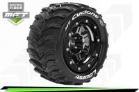 Louise MT-Cyclone MFT banden op black chrome velgen - 1/2 offset - Traxxas Maxx - thumbnail
