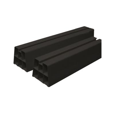 Opstelbalken voor airco - Canalit - PVC - 1000 x 80 x 80 mm - Zwart - Verpakking 2 stuks