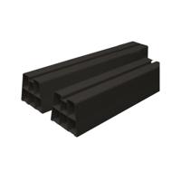 Opstelbalken voor airco - Canalit - PVC - 1000 x 80 x 80 mm - Zwart - Verpakking 2 stuks - thumbnail