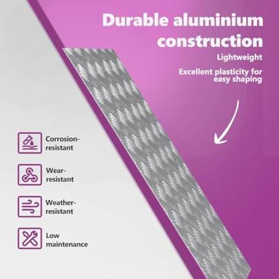 VidaXL Trap tread rechthoekig 4 pcs zilver 90 x 50 cm aluminium