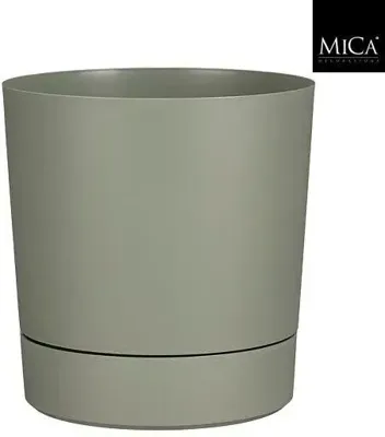 Mica Decorations Bloempot 'Coco' met schotel d38 h40 lichtgroen