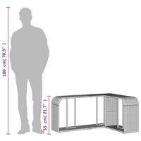 Opbergschappen 2 st poly rattan lichtgrijs - thumbnail