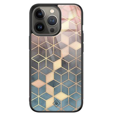 iPhone 13 Pro glazen hardcase - Cubes art