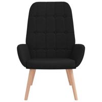 Relaxstoel stof zwart - thumbnail