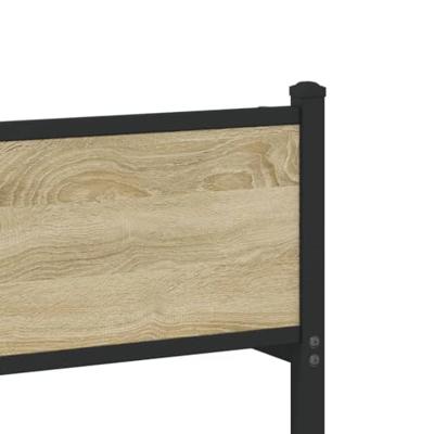 Bedframe hoofd- en voeteneinde metaal sonoma eiken 100x200 cm Bedframe hoofd- en voeteneinde metaal sonoma eiken 100x200 cm