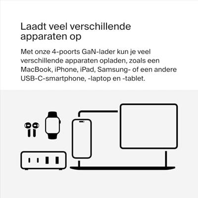 Belkin BoostCharge Pro 4-poorts GaN wandlader oplader - thumbnail