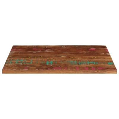Tafelblad rechthoekig 80x60x2,5 cm massief gerecycled hout
