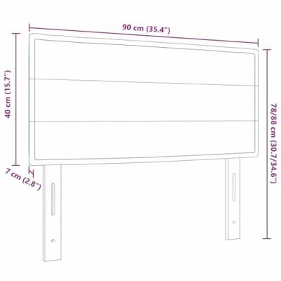LED Hoofdbord met LED -striplichten Blauw 90 cm Stof - thumbnail