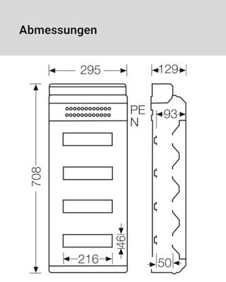 Hensel 6100229 KV 4548 Distributiekast Aantal groepen: 48 Aantal rijen: 4 Inhoud: 1 stuk(s)