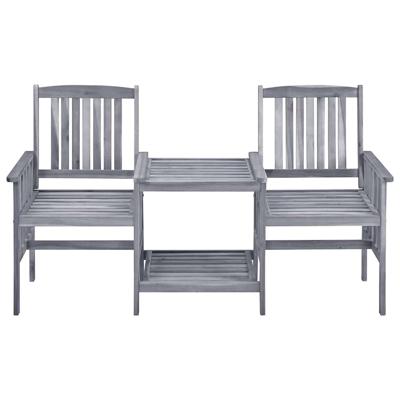 Tuinstoelen met tafeltje en kussens massief acaciahout - thumbnail