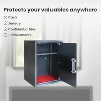 VidaXL Digitale kluis met slot donkergrijs 35 x 31 x 50 cm staal - thumbnail