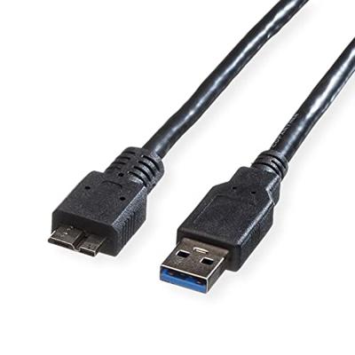 ROLINE USB 3.2 Gen 1 kabel, type, A M - Micro B M, zwart, 0,8 m