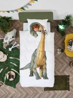 Snurk Dino Bronto dekbedovertrek - thumbnail