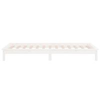 Bedframe LED massief hout wit 75x190 cm 2FT6 - thumbnail