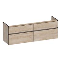 Brauer Delight Edge - Onderkast - 160 cm - met 4 Softclose Lades Greeploos en 2 Sifon Uitsparingen - Forest Wheat - thumbnail