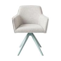 Jesper Home Draaibare Eetkamerstoel 'Hofu' Turn Mint, kleur Checkers Charm - thumbnail