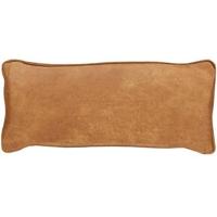 WOOOD Sierkussen 'Bean' 30 x 70cm, Recycle leer, kleur Cognac - thumbnail