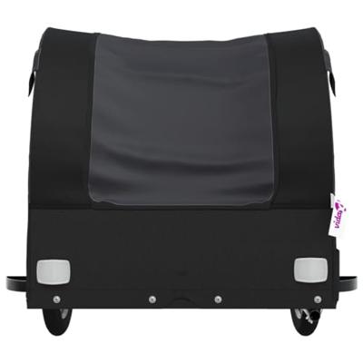 VidaXL Fietstrailer 30 kg ijzer zwart - thumbnail