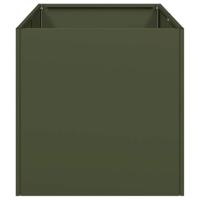 Plantenbak 40x80x40 cm koudgewalst staal olijfgroen - thumbnail