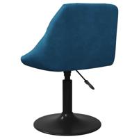 Eetkamerstoelen draaibaar 6 st fluweel blauw - thumbnail