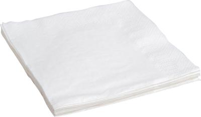 Servetten, ft 24 x 24 cm, 2-laags, wit, pak van 10 x 400 stuks
